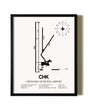 Framed Chickasha Municipal Airport wall art poster in black frame