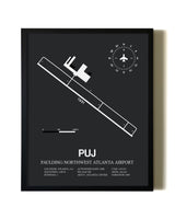 Unframed Paulding Northwest Atlanta Airport map print poster