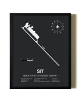 Unframed Sitka Rocky Gutierrez Airport map print poster