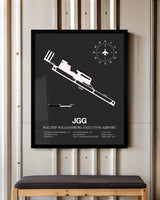 Frame color options for Waltrip Williamsburg Executive Airport Wall Art