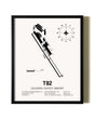 Framed Gillespie County Airport wall art poster in black frame