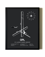 Unframed St. Landry Parish Airport map print poster