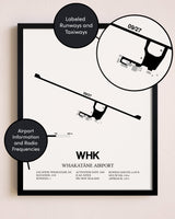 Framed Whakatane Airport layout wall art poster