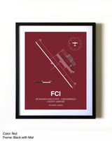 Richmond Executive-Chesterfield County Airport aviation wall décor in black wood frame