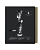 Unframed William R. Pogue Municipal Airport map print poster