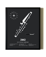 Unframed Put in Bay Airport map print poster