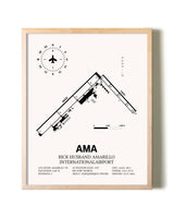 Rick Husband Amarillo International Airport framed wall art in white frame