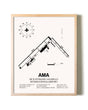 Rick Husband Amarillo International Airport framed wall art in white frame