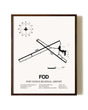 Fort Dodge Regional Airport aviation print in walnut frame