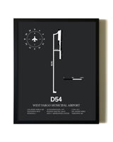 Unframed West Fargo Municipal Airport map print poster
