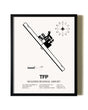 Framed Ingleside Regional Airport wall art poster in black frame