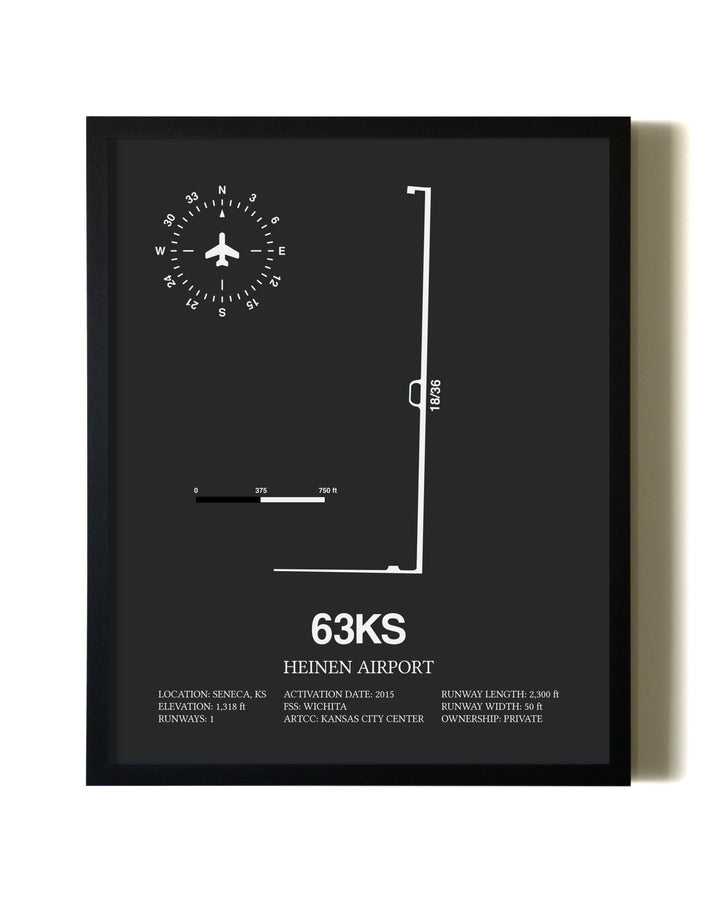 Unframed Heinen Airport map print poster