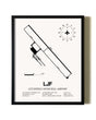 Framed Litchfield Municipal Airport wall art poster in black frame