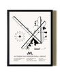 Framed Southern Wisconsin Regional Airport wall art poster in black frame