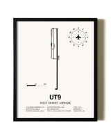 Framed West Desert Airpark wall art poster in black frame