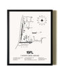 Framed Cannon Creek Airpark wall art poster in black frame