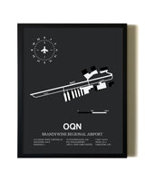Unframed Brandywine Regional Airport map print poster