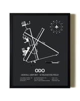 Unframed Odessa Airport-Schlemeyer Field map print poster