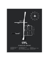 Gray Framed Jumbolair Airport layout wall art poster