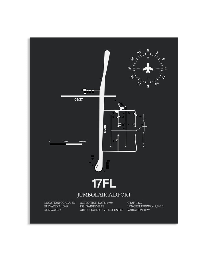 Gray Framed Jumbolair Airport layout wall art poster