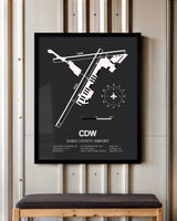 Frame color options for Essex County Airport Wall Art