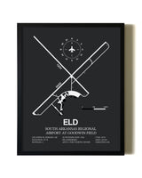 Unframed South Arkansas Regional Airport At Goodwin Field map print poster