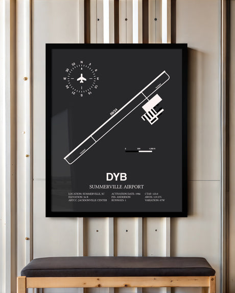 Frame color options for Summerville Airport Wall Art