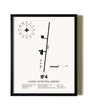Framed Madill Municipal Airport wall art poster in black frame