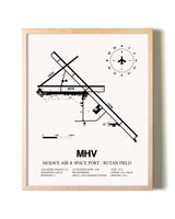 Mojave Air & Space Port / Rutan Field framed wall art in white frame
