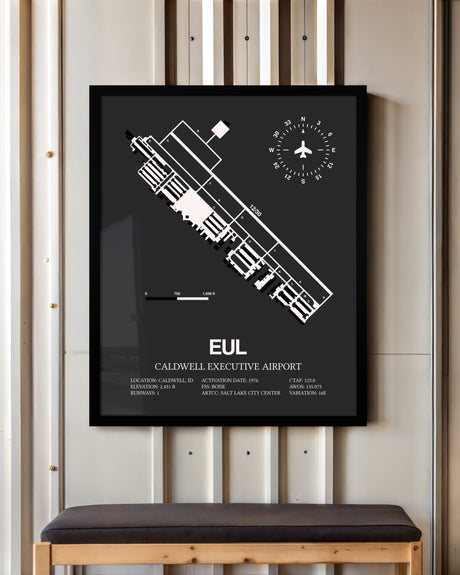 Frame color options for Caldwell Executive Airport Wall Art