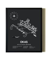 Unframed Ali Al Salem Air Base map print poster