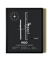 Unframed El Reno Regional Airport map print poster