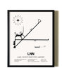 Framed Lake County Executive Airport wall art poster in black frame