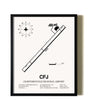 Framed Crawfordsville Regional Airport wall art poster in black frame