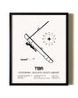 Framed Statesboro-Bulloch County Airport wall art poster in black frame