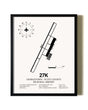 Framed Georgetown - Scott County Regional Airport wall art poster in black frame
