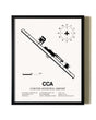 Framed Clinton Municipal Airport wall art poster in black frame