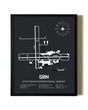 Unframed South Bend International Airport map print poster