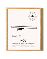 Thomson / McDuffie County Airport framed print in natural wood frame