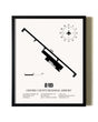 Framed Oxford County Regional Airport wall art poster in black frame