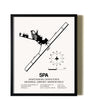 Framed Spartanburg Downtown Memorial Airport / Simpson Field wall art poster in black frame