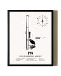 Framed Taylor Municipal Airport wall art poster in black frame