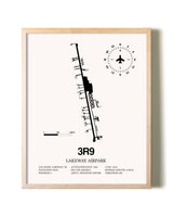 Lakeway Airpark framed wall art in white frame