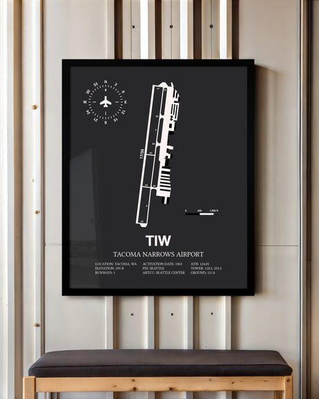 Frame color options for Tacoma Narrows Airport Wall Art
