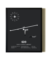 Unframed Iosco County Airport map print poster