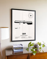 Oxnard Airport aviation wall décor in black wood frame