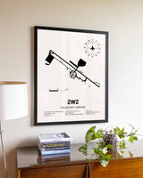 Clearview Airpark aviation wall décor in black wood frame