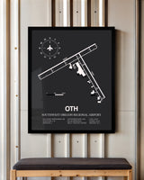 Frame color options for Southwest Oregon Regional Airport Wall Art
