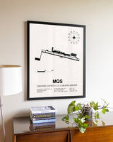 Chester County G. O. Carlson Airport aviation wall décor in black wood frame