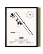Framed Turners Falls Airport wall art poster in black frame